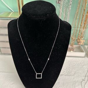 18k white gold attachable necklace